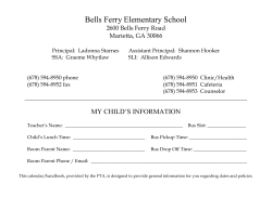 Bell Ferry Handbook - Cobb County School District