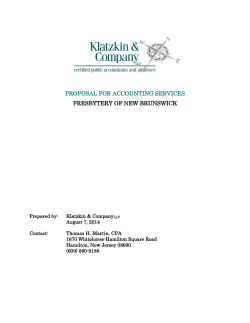 proposal for accounting services presbytery