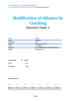 Modification of Alkanes by Cracking