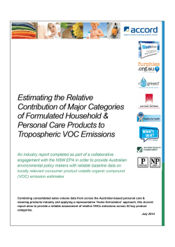 Estimating the Relative Contribution of Major Categories of