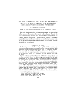 ON THE CHEMISTRY AND STAINING PROPERTIES OF CERTAIN