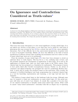 On Ignorance and Contradiction Considered as