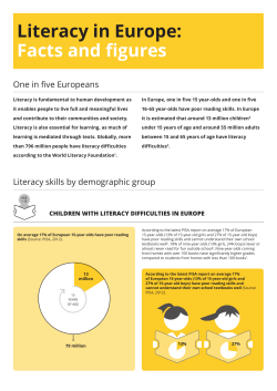 Literacy in Europe: Facts and figures