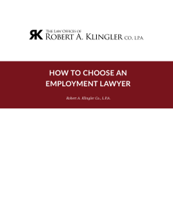 how to choose an employment lawyer