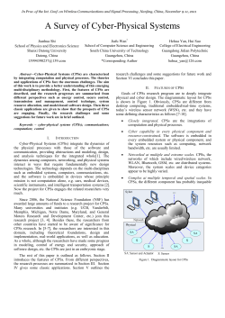 A Survey of Cyber-Physical Systems