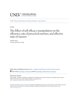 The Effect of self-efficacy manipulation on the efficiency, rate of
