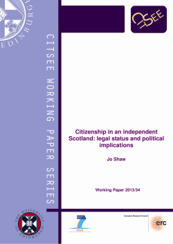 Citizenship in an independent Scotland - CITSEE