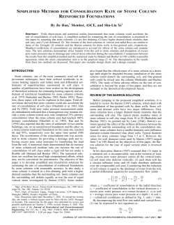 SIMPLIFIED METHOD FOR CONSOLIDATION RATE OF STONE
