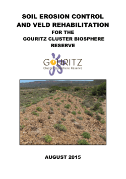 soil erosion control and veld rehabilitation