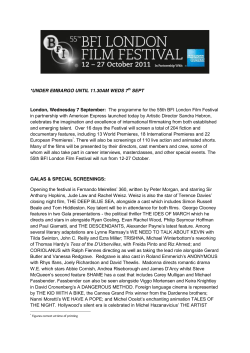 55th BFI London Film Festival programme launch
