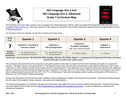 M/J Language Arts 2 and M/J Language Arts 2