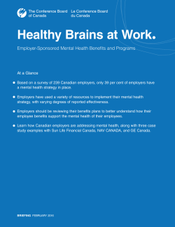 Healthy Brains at Work: Employer-Sponsored
