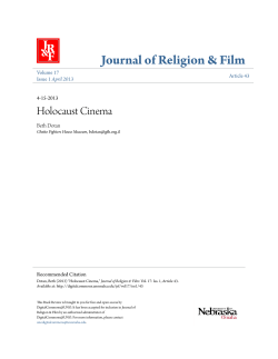 Holocaust Cinema - DigitalCommons@UNO