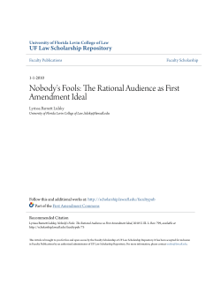 Nobody`s Fools: The Rational Audience as First Amendment Ideal