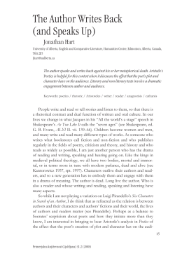 The Author Writes Back (and Speaks Up)