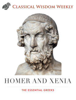 homer and xenia - Classical Wisdom Courses