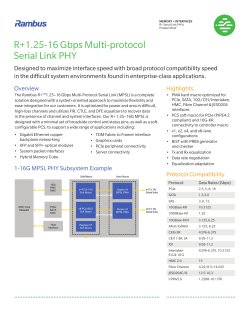R+1.25-16 Gbps Multi-protocol Serial Link PHY