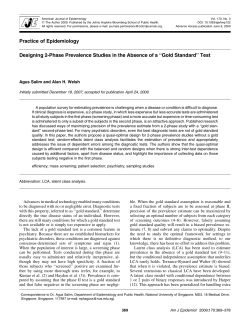 Designing 2-Phase Prevalence Studies in the Absence of a &ldquo;Gold