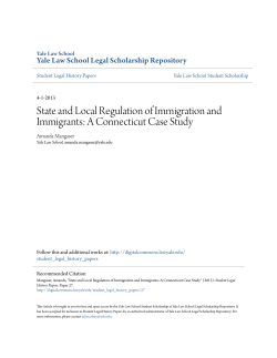 State and Local Regulation of Immigration and Immigrants: A