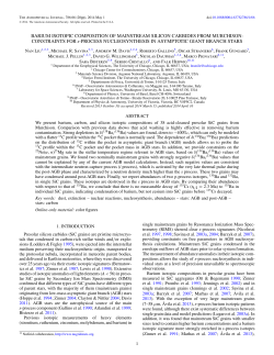BARIUM ISOTOPIC COMPOSITION OF MAINSTREAM SILICON