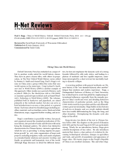 Fitting China into World History - H-Net