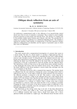 Oblique shock reflection from an axis of symmetry