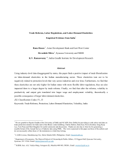 Trade Reforms, Labor Regulations, and Labor