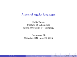 Atoms of regular languages