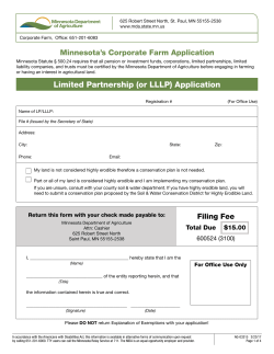 Corporate Farm Application | Limited Partnership (or LLLP)