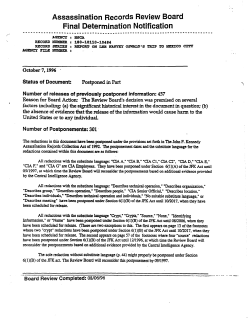 Oswald, the CIA, and Mexico City ("Lopez Report")