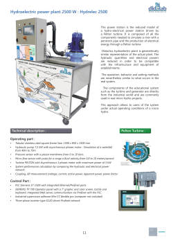 Hydroelectric power plant 2500 W : Hydrelec 2500