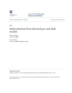 Infant imitation from televised peer and adult