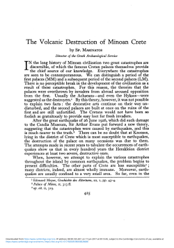 The Volcanic Destruction of Minoan Crete