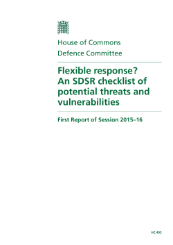 Flexible response? An SDSR checklist of potential threats