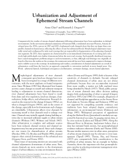 Urbanization and Adjustment of Ephemeral Stream Channels