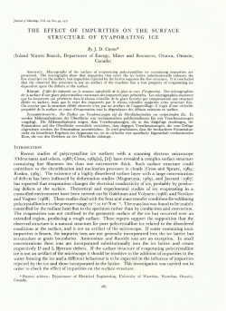 the effect of impurities on the surface structure of evaporating i ce