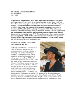 April 2015 - International Women`s Forum Northern California
