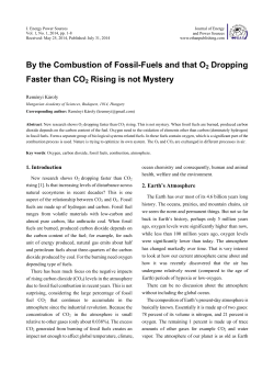 By the Combustion of Fossil-Fuels and that O2 Dropping