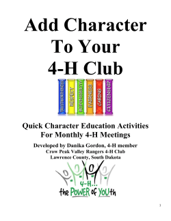 CHARACTER COUNTS! program