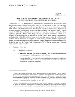 A New Federal Law Regulating Commercial E-mail: The Can