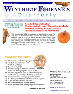 Accident Reconstruction Biomechanical / Injury