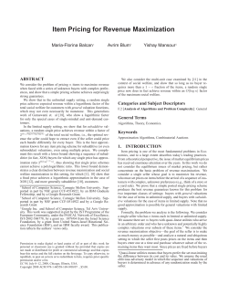 Item Pricing for Revenue Maximization