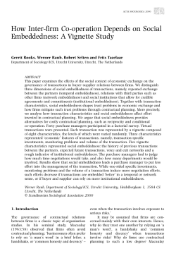 How Inter-firm Co-operation Depends on Social