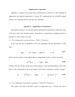Supplementary Appendices Appendix C considers some special