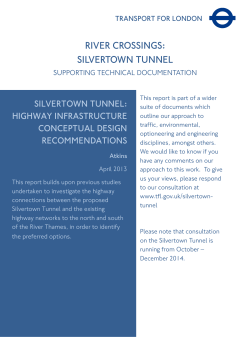 Silvertown Tunnel Highway Infrastructure Conceptual Design