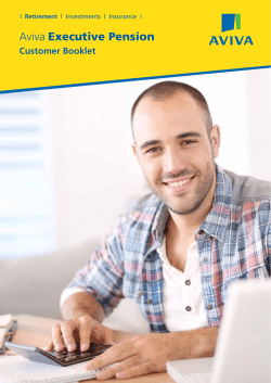 Aviva Executive Pension Customer booklet