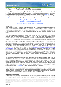 Factsheet 7: Small-scale wind for businesses