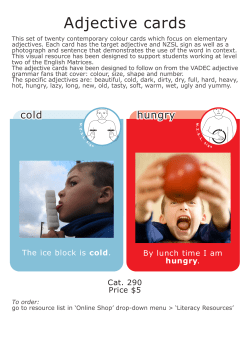Adjective cards
