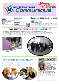 WELL DONE! - Levin Uniting Church