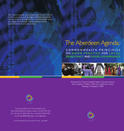 The Aberdeen Agenda